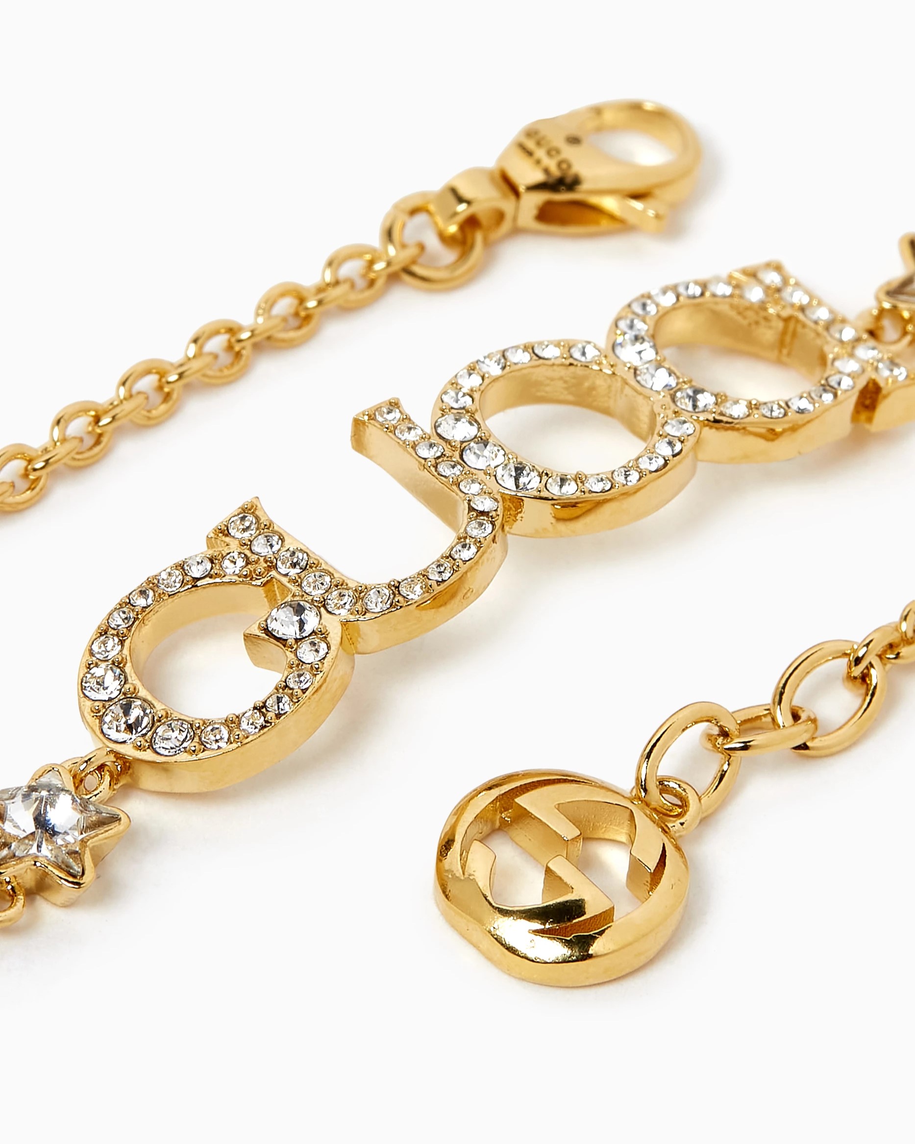 Lắc tay Gucci Letter Bracelet Antique Gold-toned Metal 4