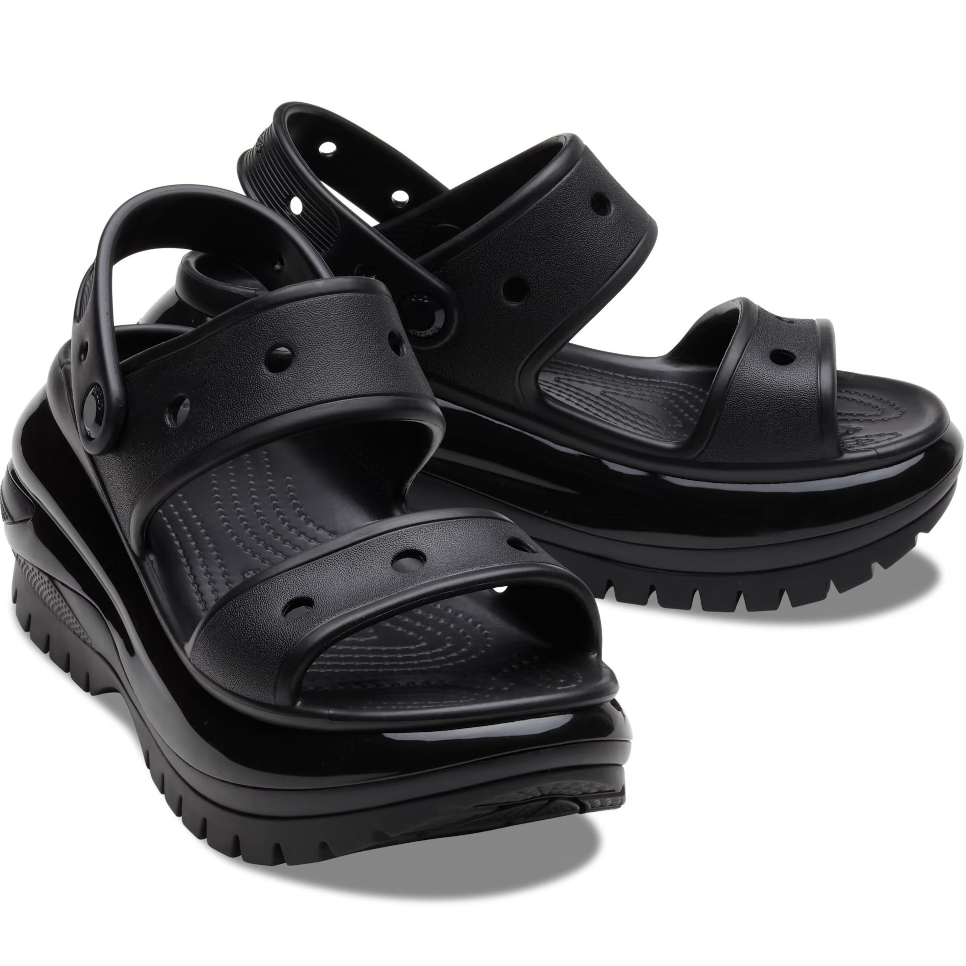 Giày hai quai Crocs Mega Crush Sandals Black 6