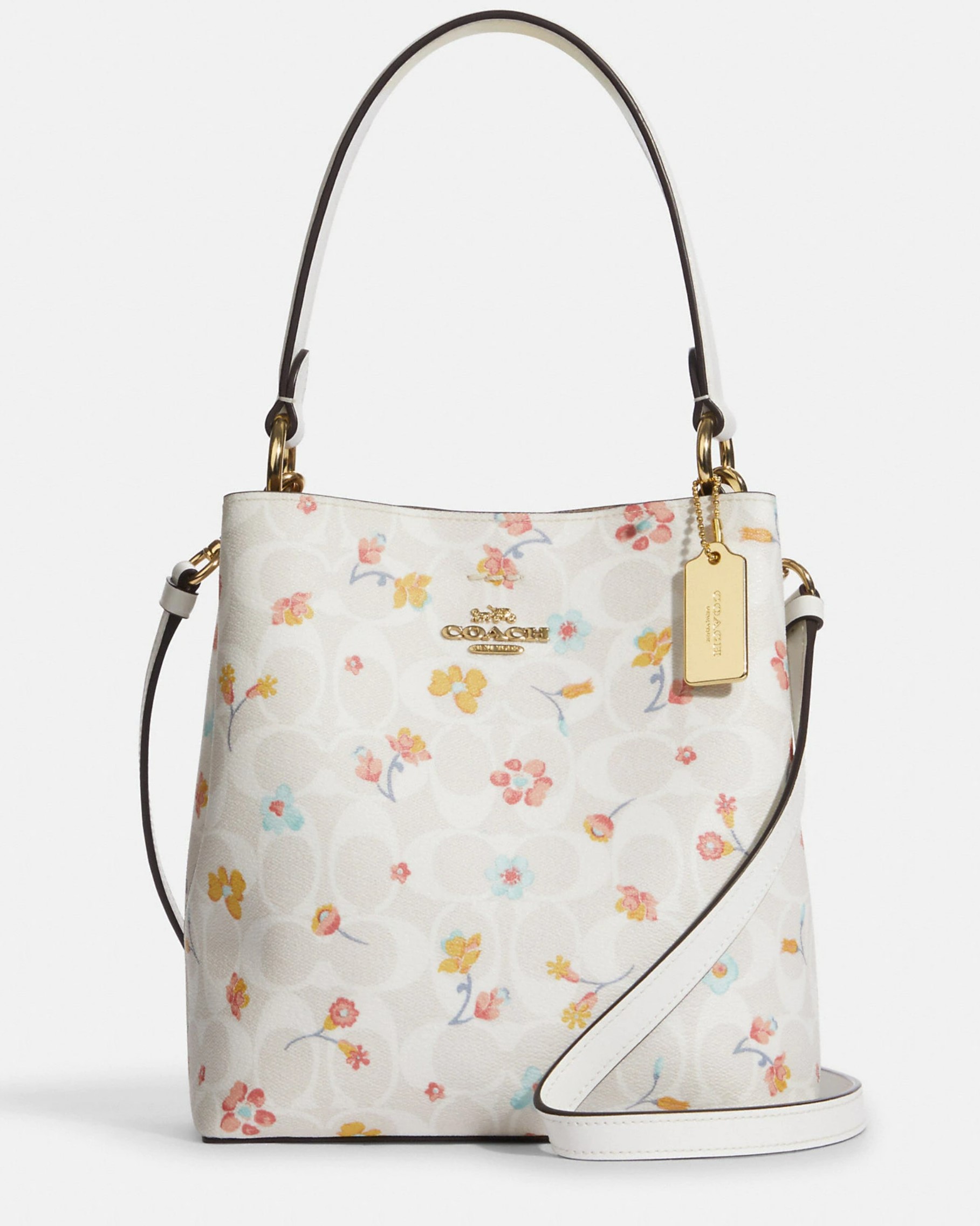TÚI NỮ COACH SMALL TOWN BUCKET BAG IN SIGNATURE CANVAS WITH MYSTICAL FLORAL PRINT 1