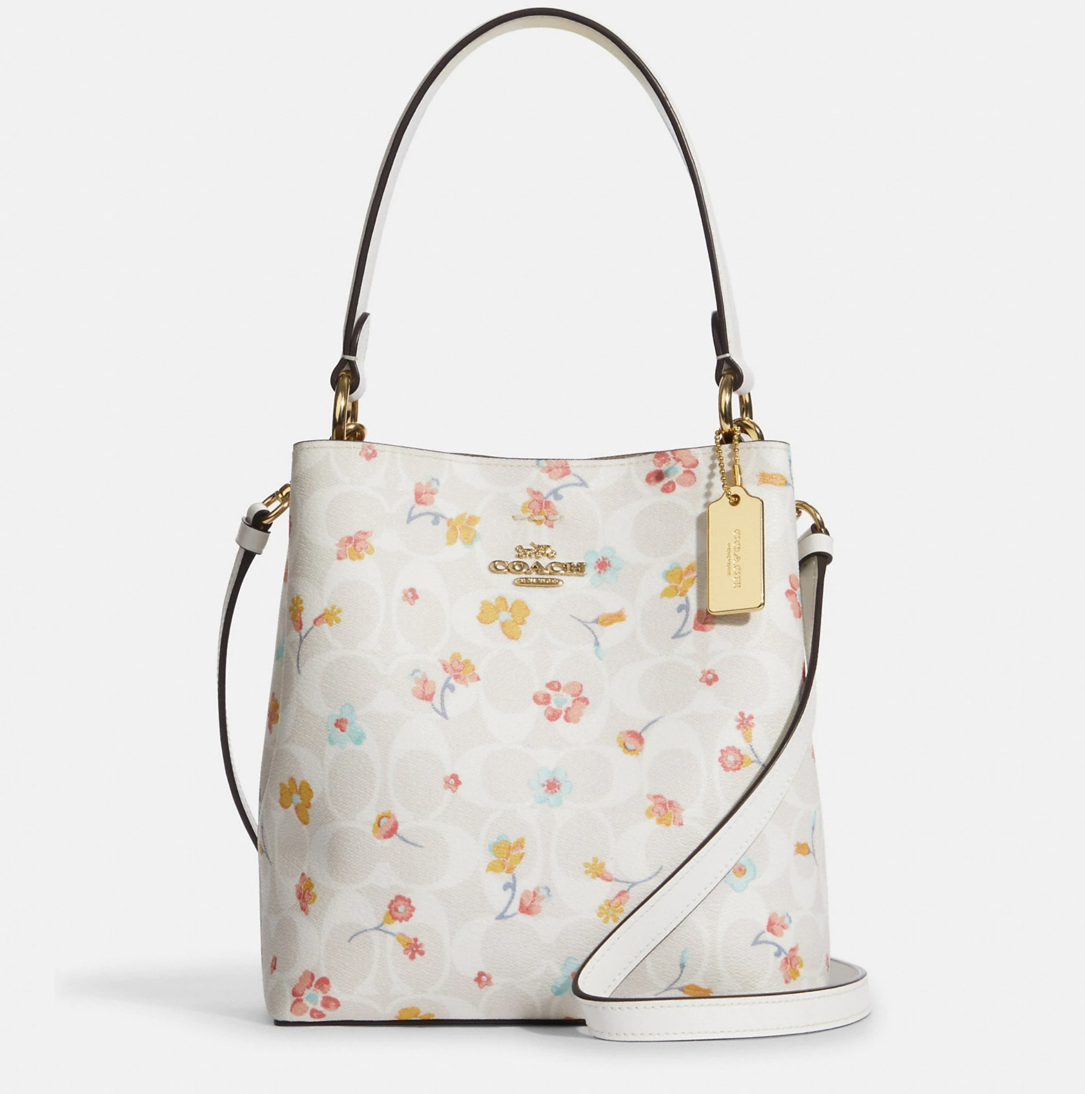 TÚI NỮ COACH SMALL TOWN BUCKET BAG IN SIGNATURE CANVAS WITH MYSTICAL FLORAL PRINT 5
