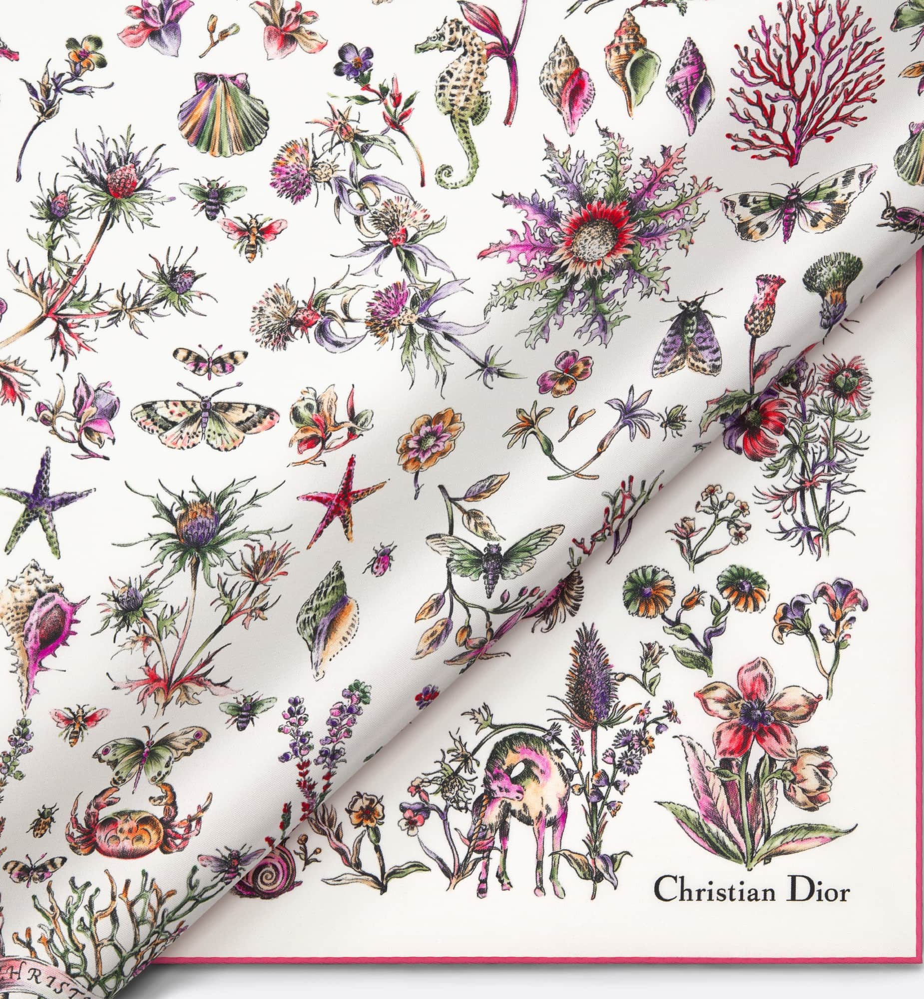 Khăn lụa họa tiết hoa Dior Cabinet de Curiosités 70 Square Scarf 2