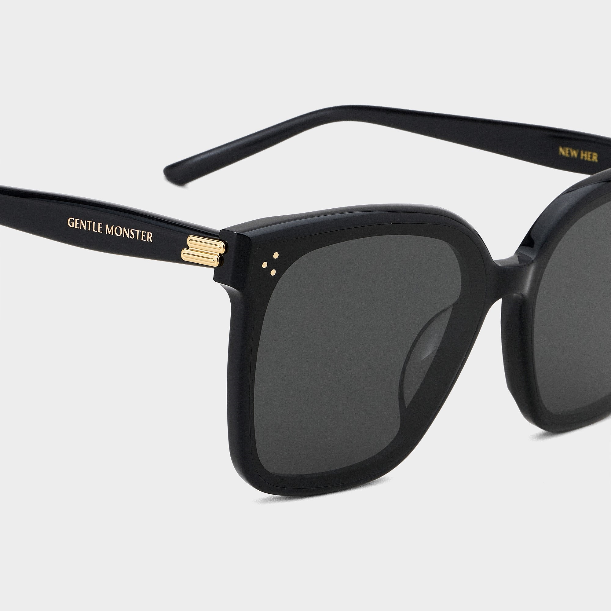 Mắt kính Gentle Monster New Her 01 Classic Square Sunglasses With a Black Acetate Frame 14