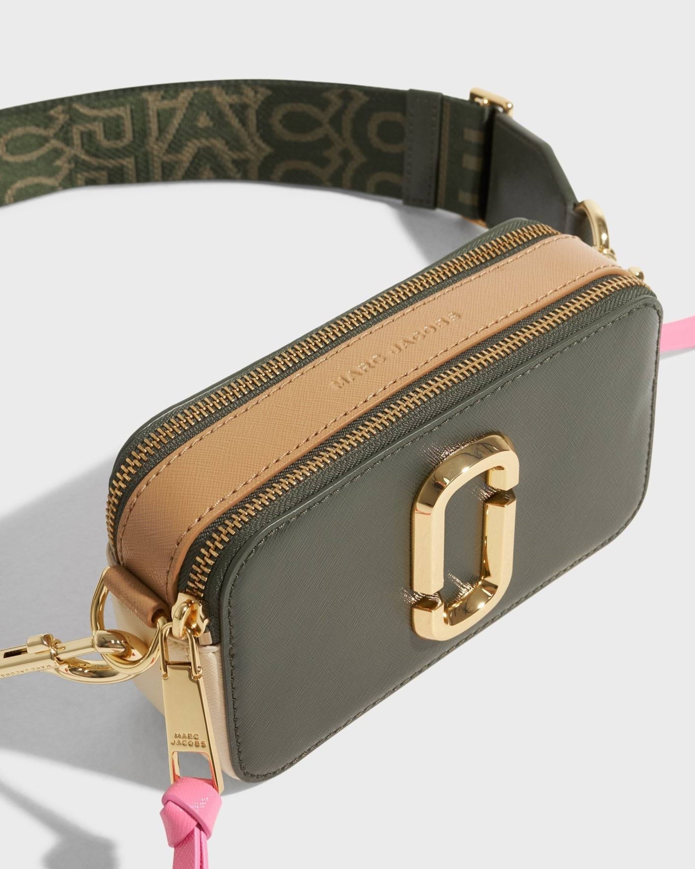Túi đeo chéo Marc Jacobs màu xanh The Bi-Color Snapshot Forest Multi Leather Camera Bag 10
