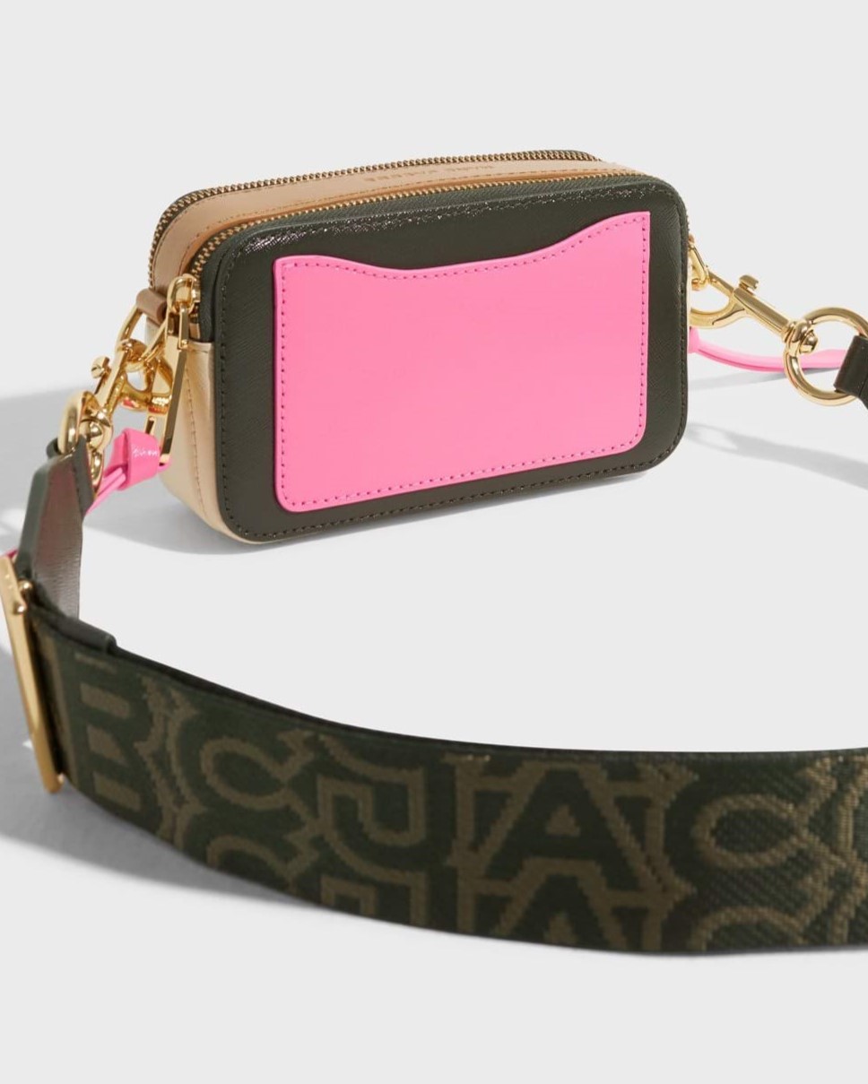 Túi đeo chéo Marc Jacobs màu xanh The Bi-Color Snapshot Forest Multi Leather Camera Bag 11