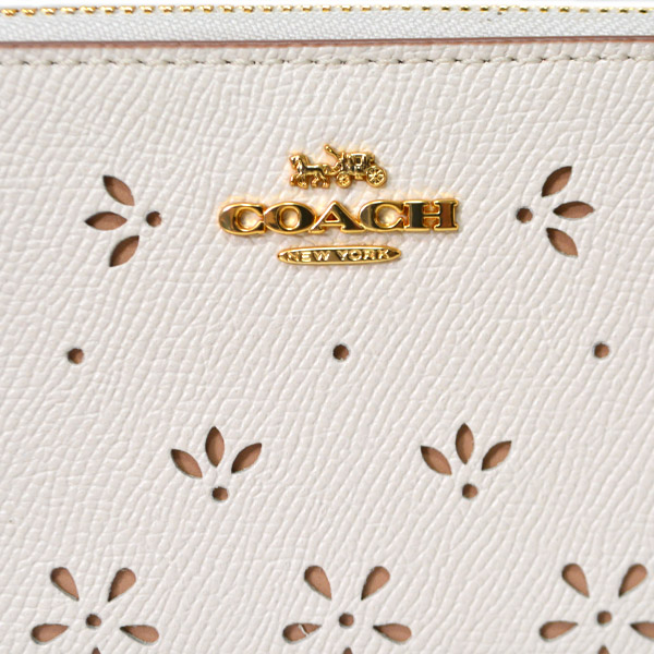 VÍ NỮ COACH ACCORDION ZIP WALLET WITH PERFORATED FLORAL 6