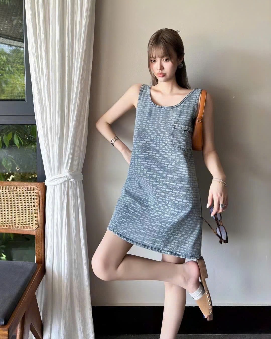 Đầm ba lỗ Miu Miu 5