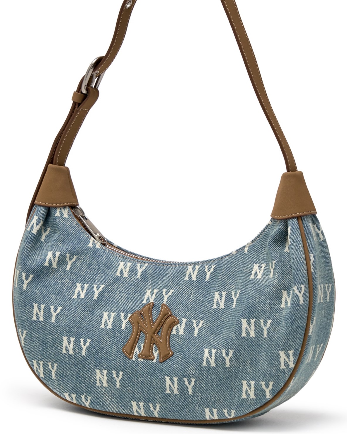 Túi xách MLB Classic Monogram Vintage Denim Hobo Bag New York Yankees Blue 3ABQMV55N-50BLL 5