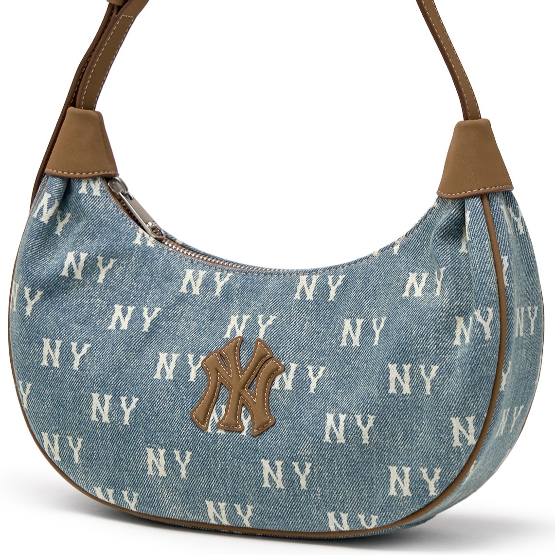Túi xách MLB Classic Monogram Vintage Denim Hobo Bag New York Yankees Blue 3ABQMV55N-50BLL 11