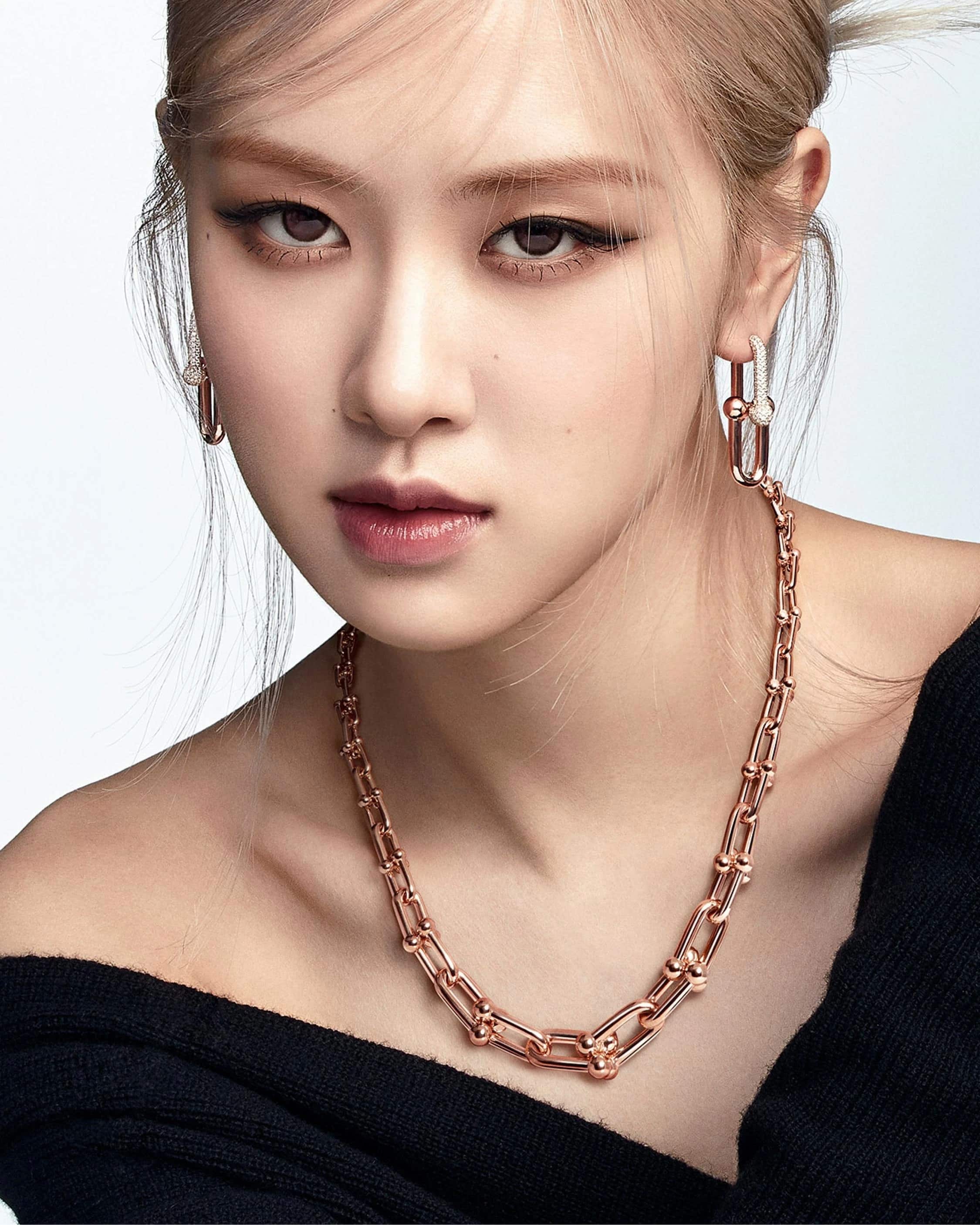 Dây Chuyền nữ Tiffany & Co Graduated Link Necklace in 18k Rose Gold with Pavé Diamonds 9