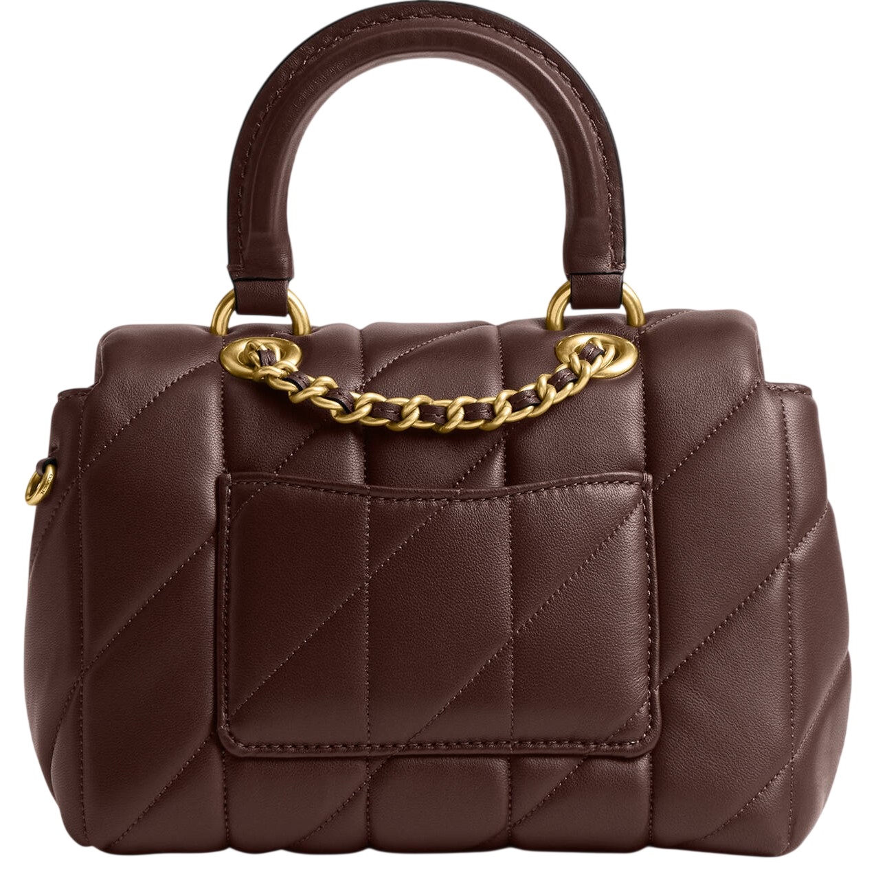 Túi xách Coach Tabby Top Handle Bag With Quilting Dark Brown CCC12 6