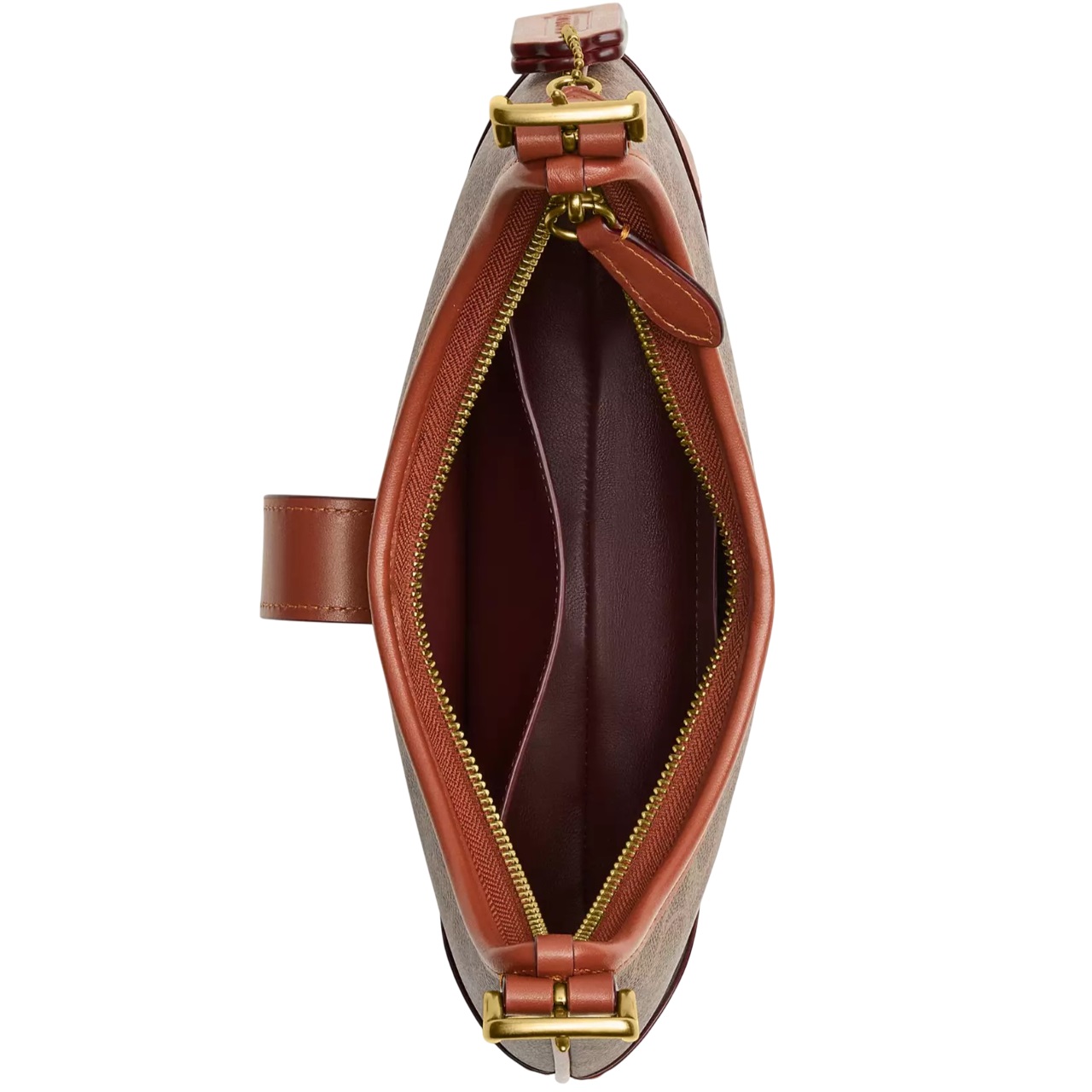 Túi nữ kẹp nách Coach Hamptons Hobo Bag In Signature Canvas Tan Caramel CY934 3