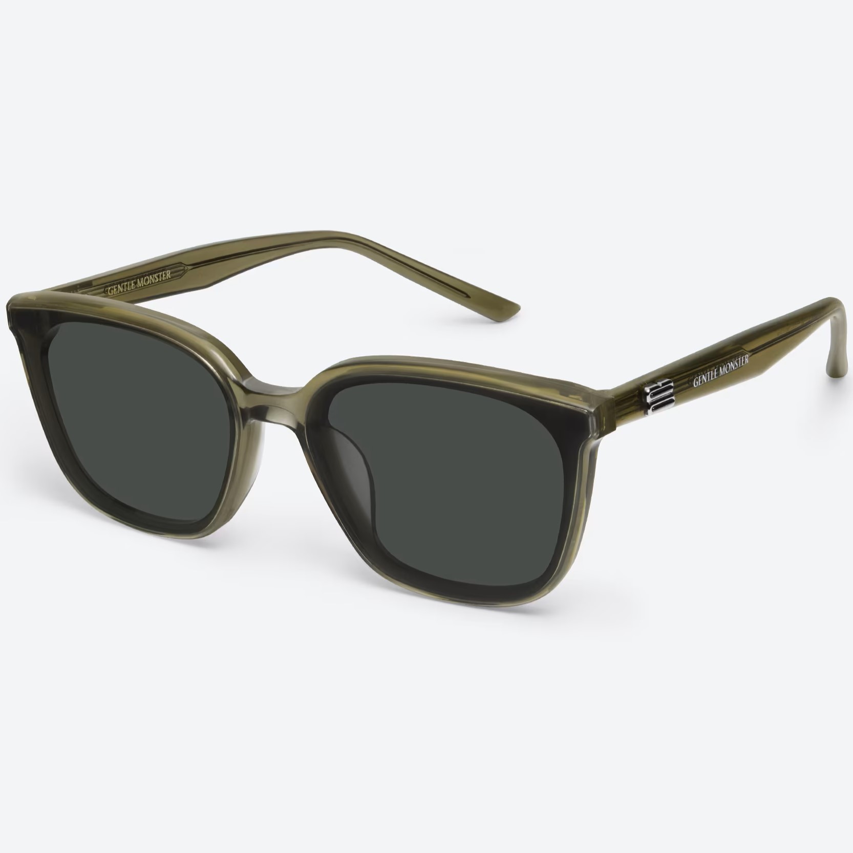 MẮT KÍNH GM GENTLE MONSTER PINO KC1 BLACK LENSES TRANSLUCENT KHAKI ACETATE FRAME 1