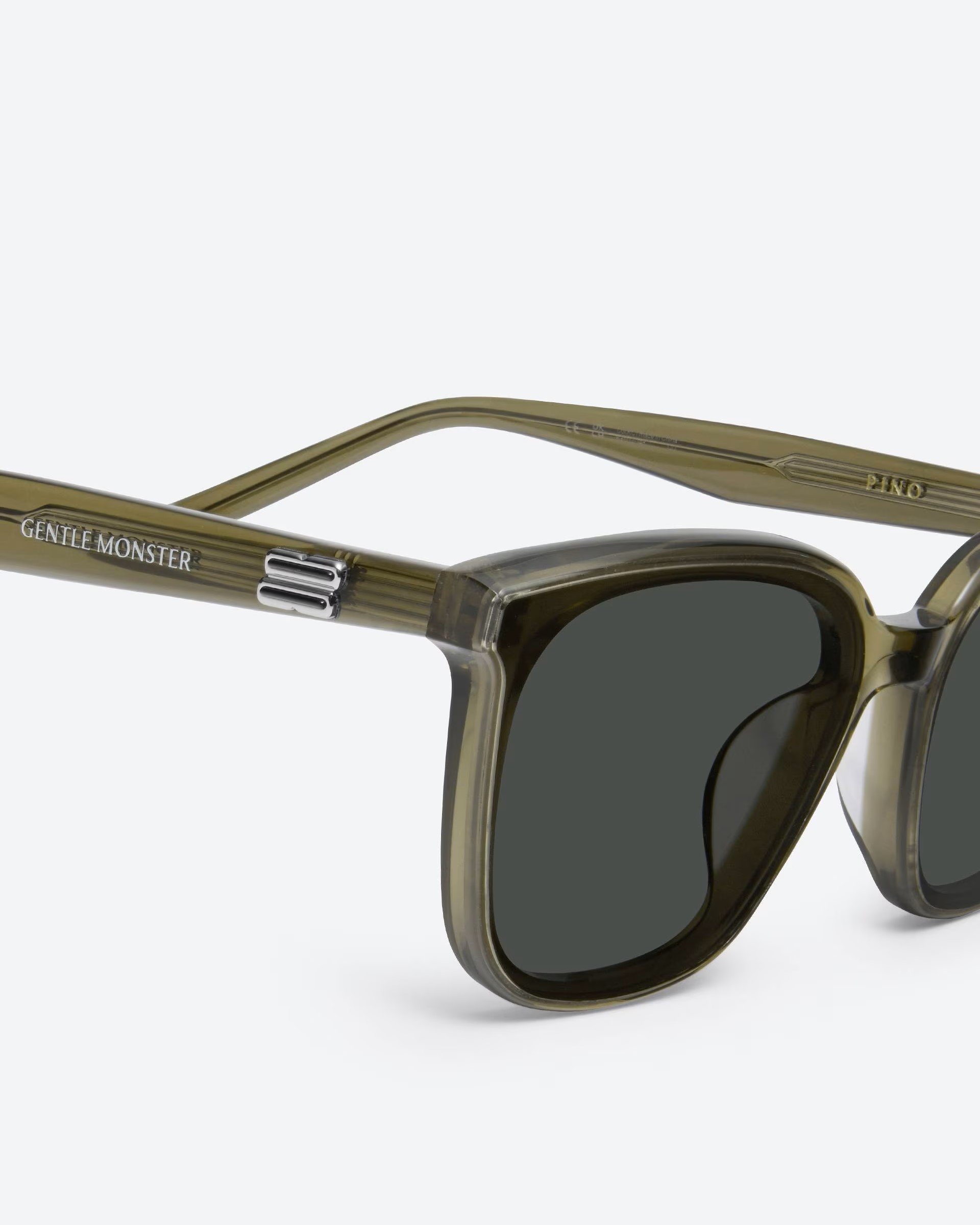 MẮT KÍNH GM GENTLE MONSTER PINO KC1 BLACK LENSES TRANSLUCENT KHAKI ACETATE FRAME 3