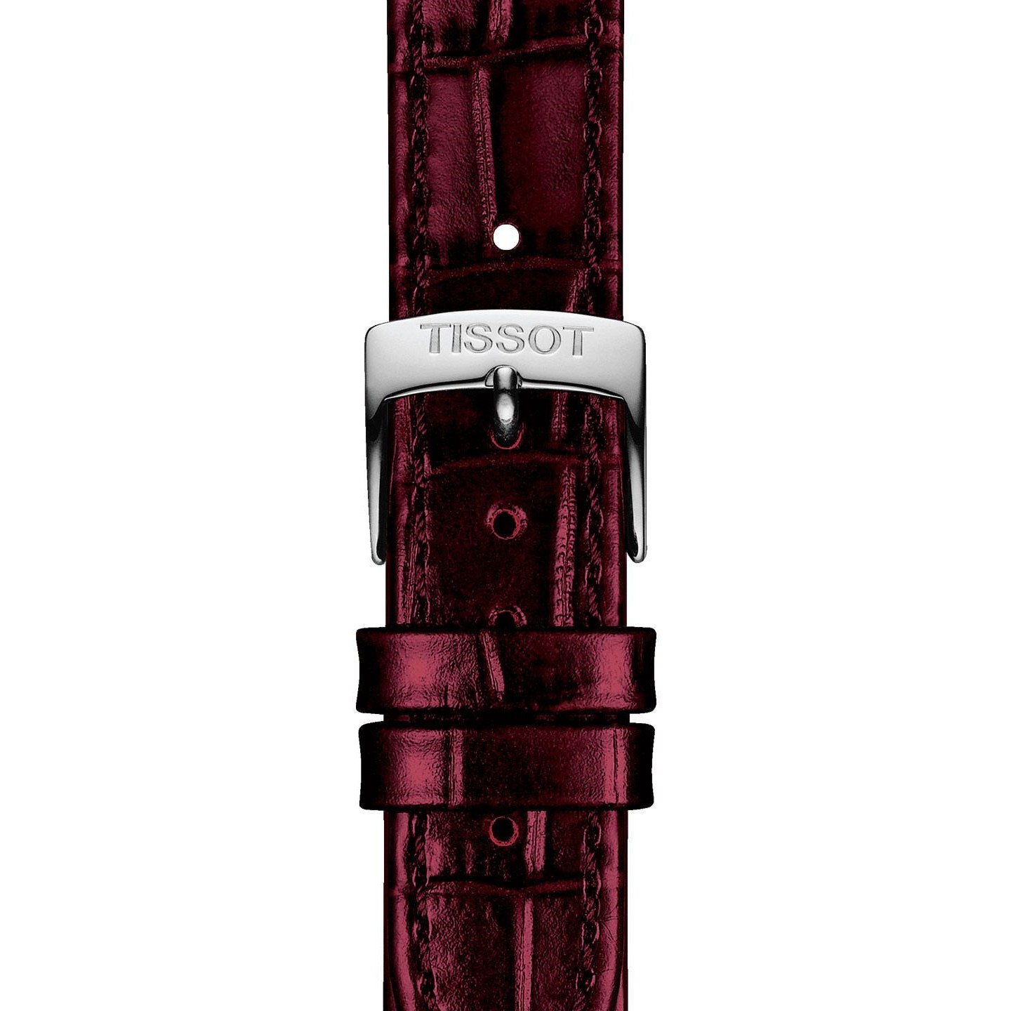 Đồng Hồ đeo tay Nữ Tissot Carson Premium Lady Maroon Dial Maroon Leather Strap Watch For Women T122.210.16.373.00 1