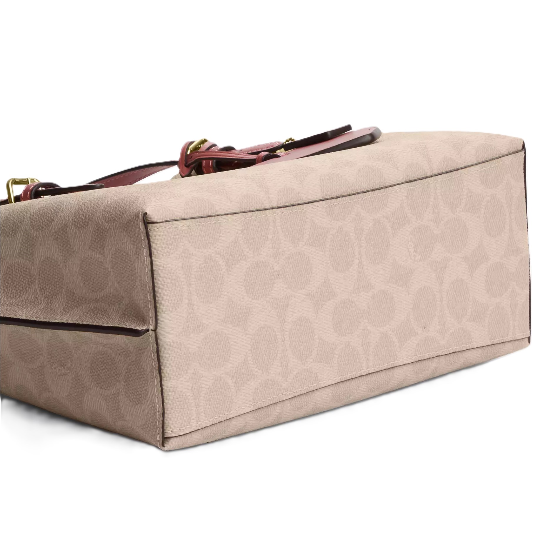 Túi xách Coach Mollie Tote Bag 25 In Signature Canvas With Heart Charm Sand Peony CDF03 5