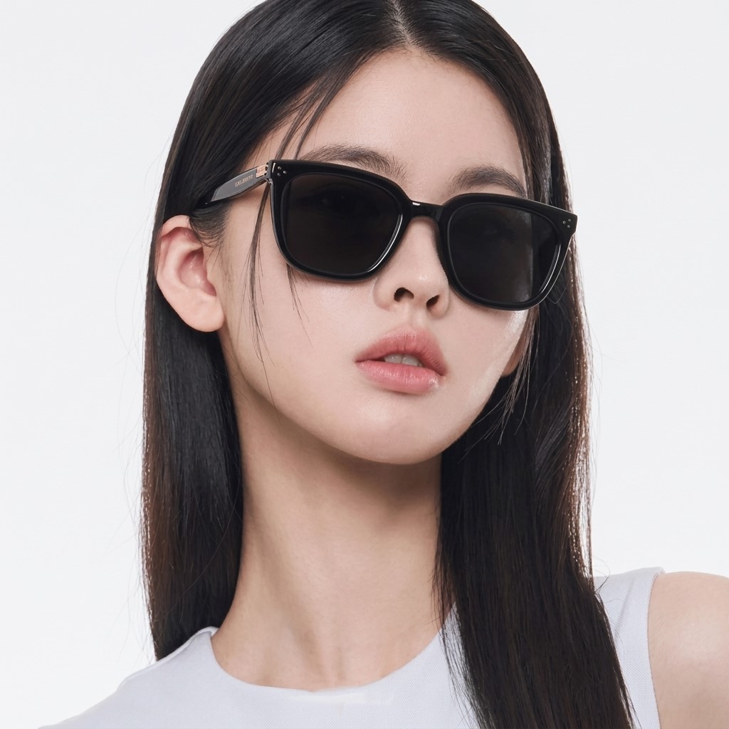 Mắt kính Gentle Monster Bloomo 01 Classic Square Black Lenses Sunglasses in Black Acetate Frame 2