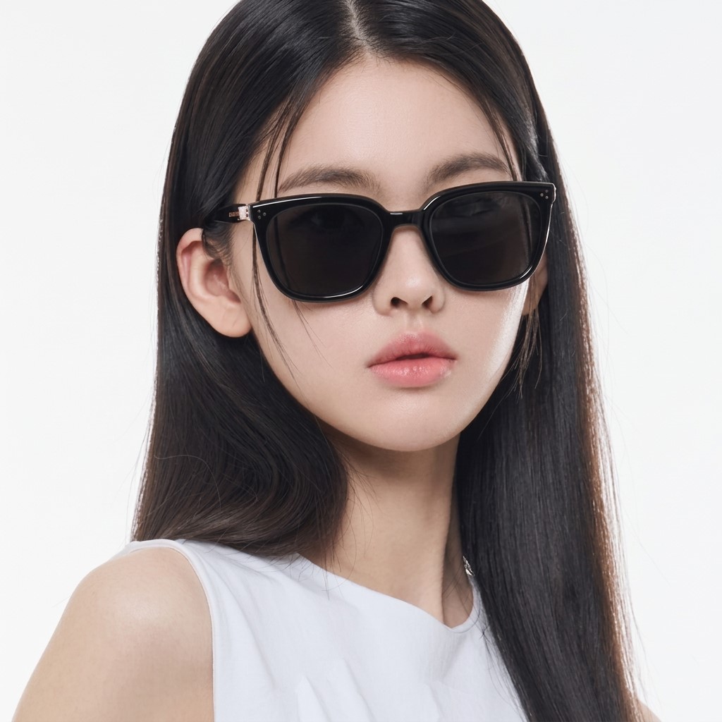 Mắt kính Gentle Monster Bloomo 01 Classic Square Black Lenses Sunglasses in Black Acetate Frame 7