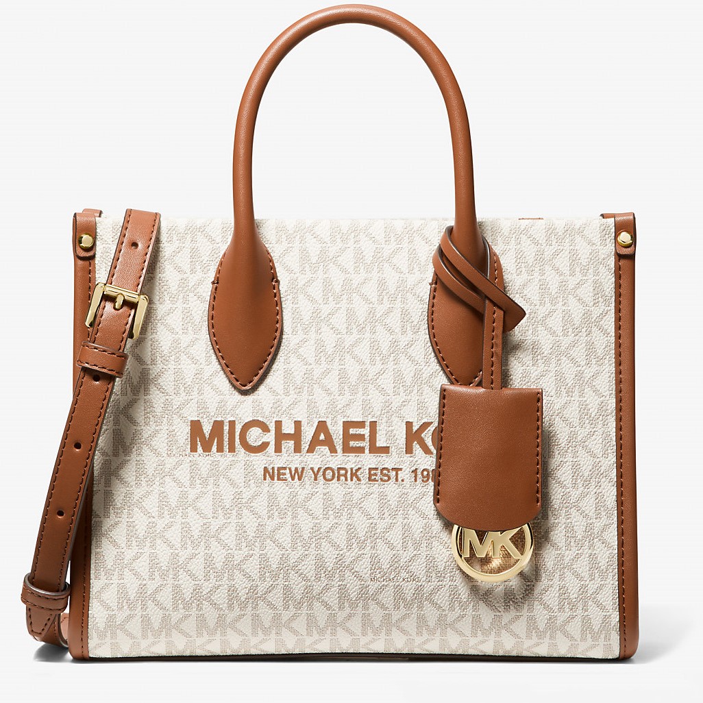 TÚI XÁCH NỮ MK MICHAEL KORS MIRELLA SMALL SIGNATURE LOGO CROSSBODY BAG VANILLA 35F2G7ZC5B 4