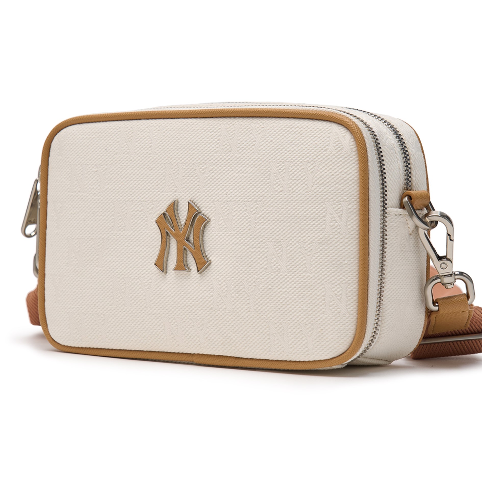 Túi Đeo Chéo màu kem MLB Classic Monogram Jacquard Mini Crossbody New York Yankees 3ACRS014N-50CRD 5