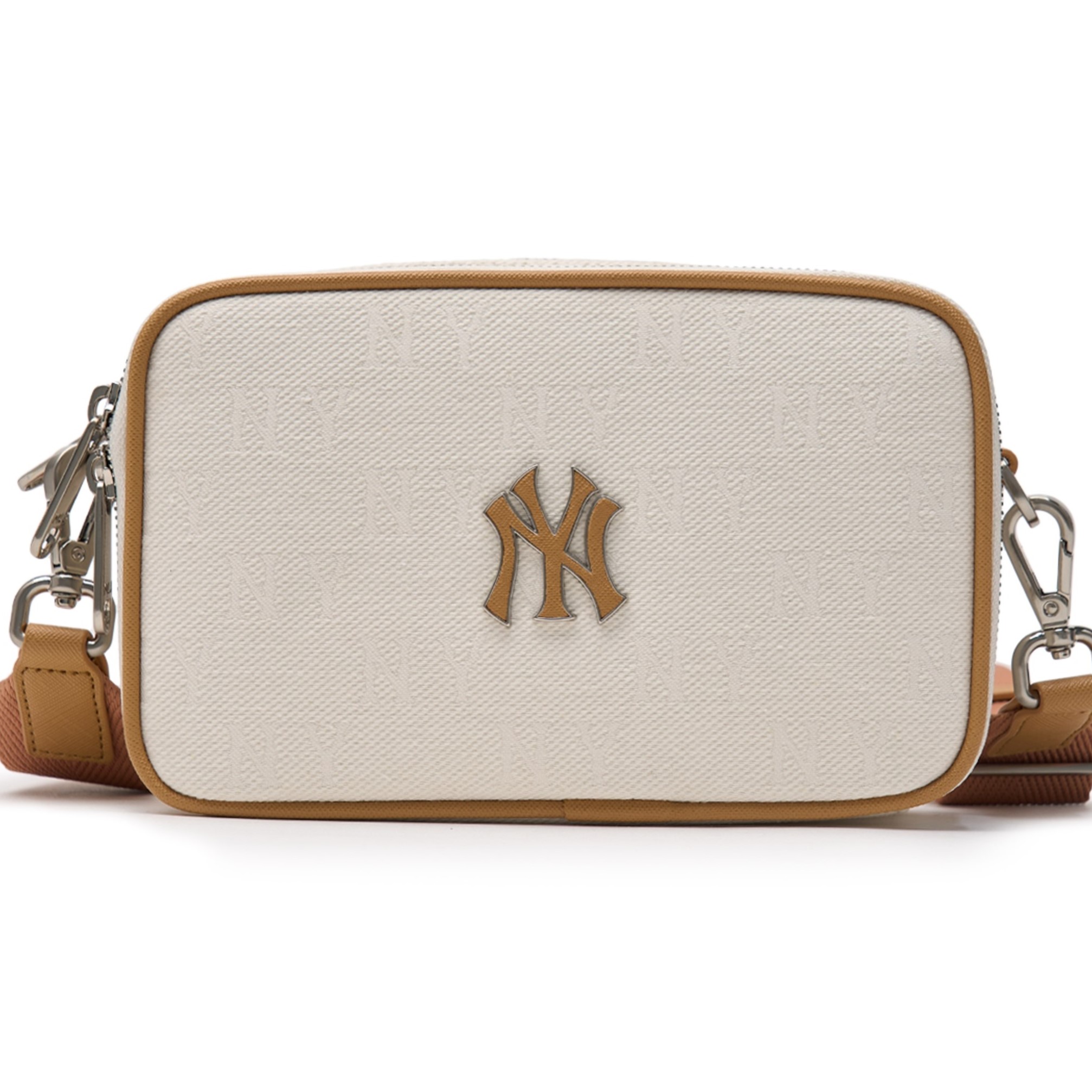 Túi Đeo Chéo màu kem MLB Classic Monogram Jacquard Mini Crossbody New York Yankees 3ACRS014N-50CRD 4