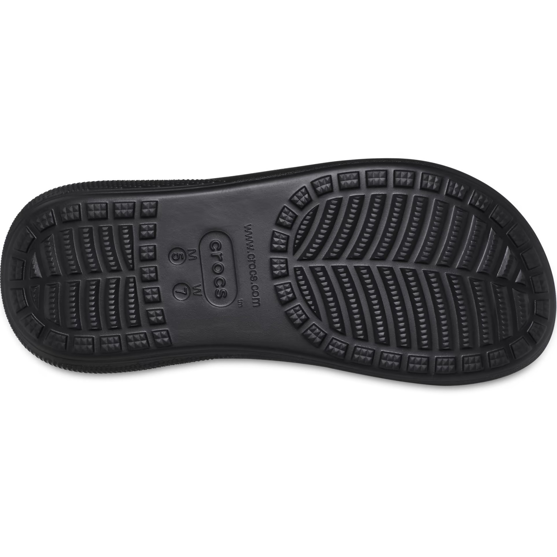 Dép Quai Ngang đế cao Crocs Classic Crush Slide Black 208731 6