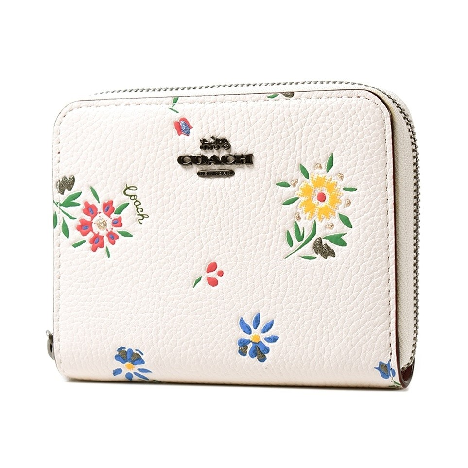 VÍ COACH SMALL ZIP AROUND WALLET WITH WILDFLOWER PRINT 3
