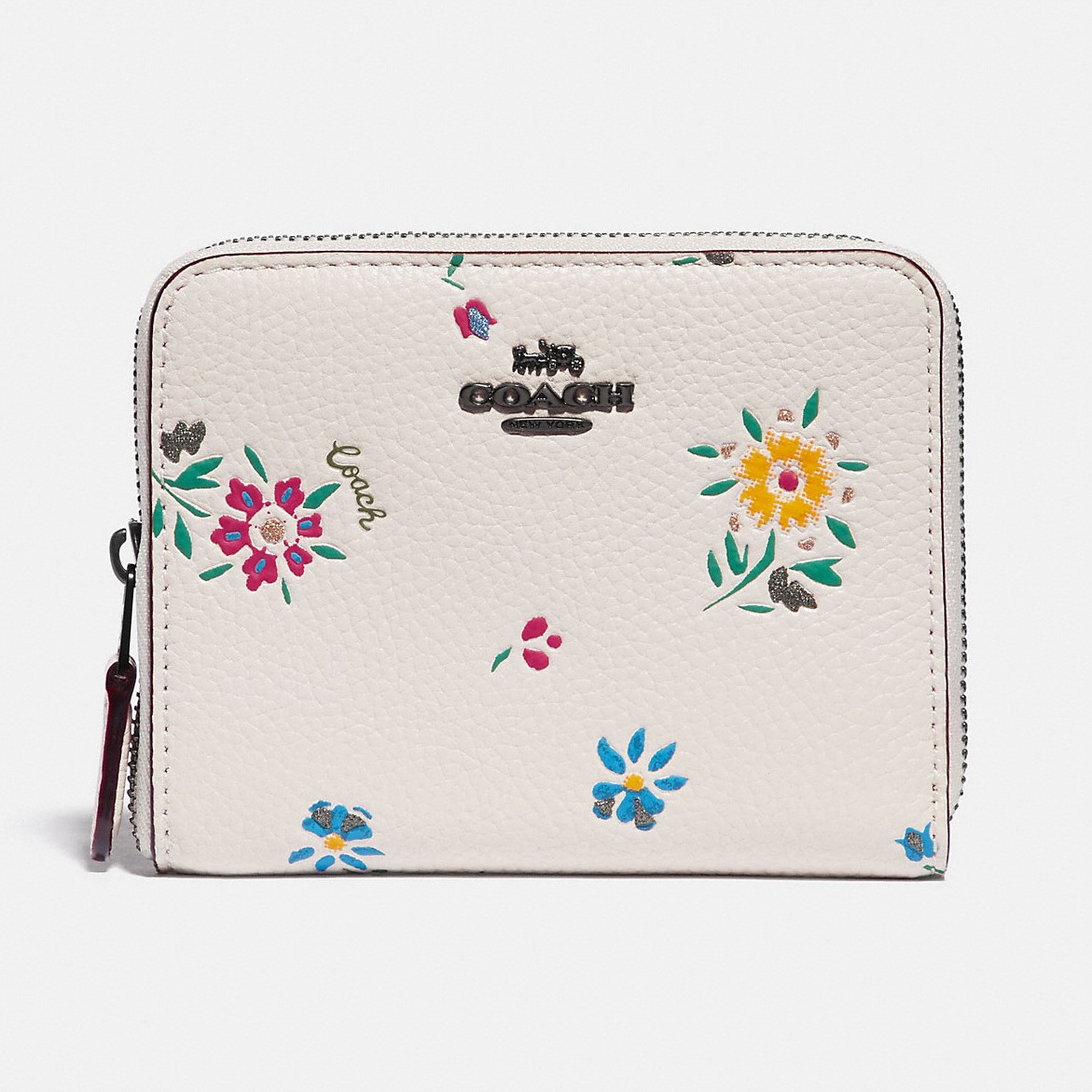 VÍ COACH SMALL ZIP AROUND WALLET WITH WILDFLOWER PRINT 6