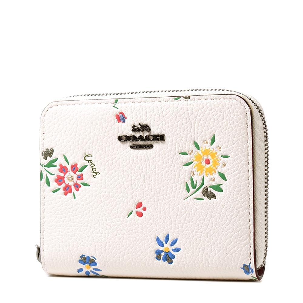 VÍ COACH SMALL ZIP AROUND WALLET WITH WILDFLOWER PRINT 9