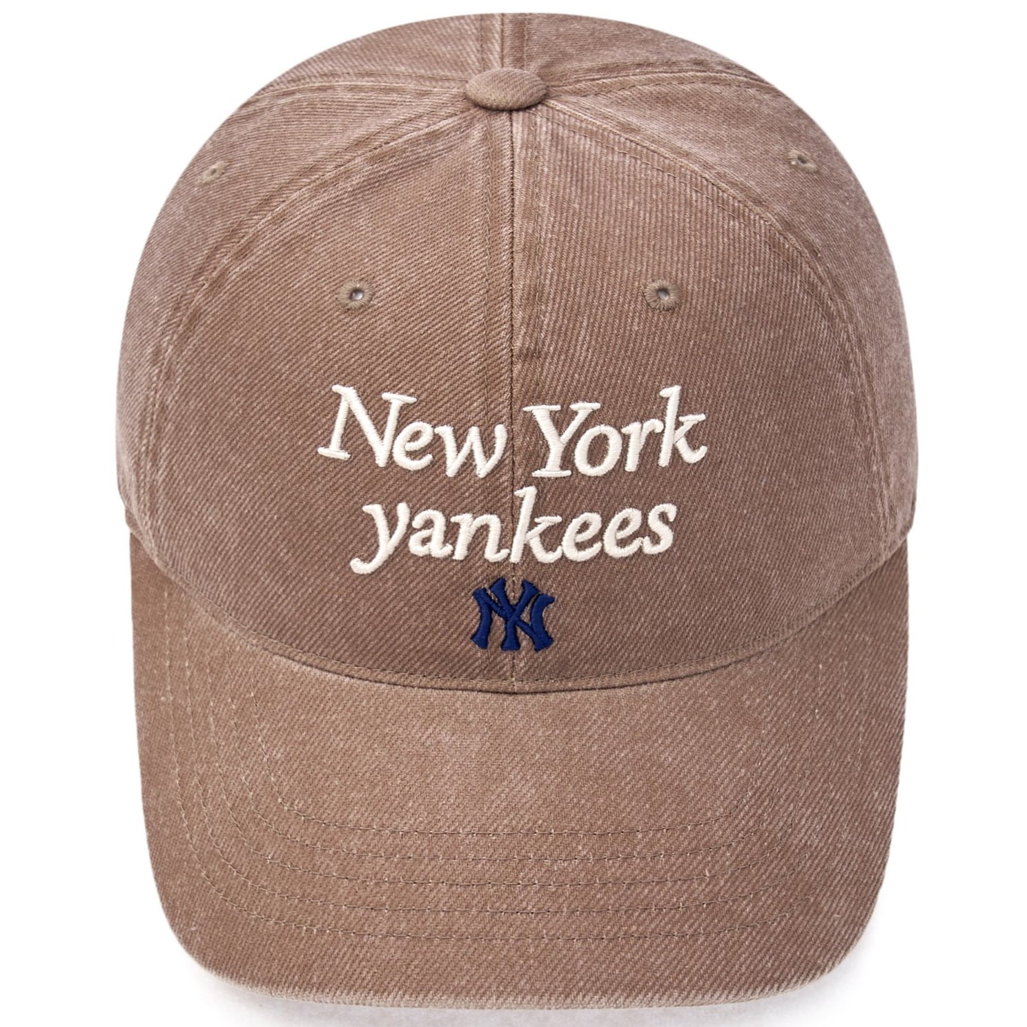 Nón lưỡi trai MLB New York Yankees Varsity Lettering Washed Unstructured Ball Cap Beige 3ACPVV04N-50BGD 1