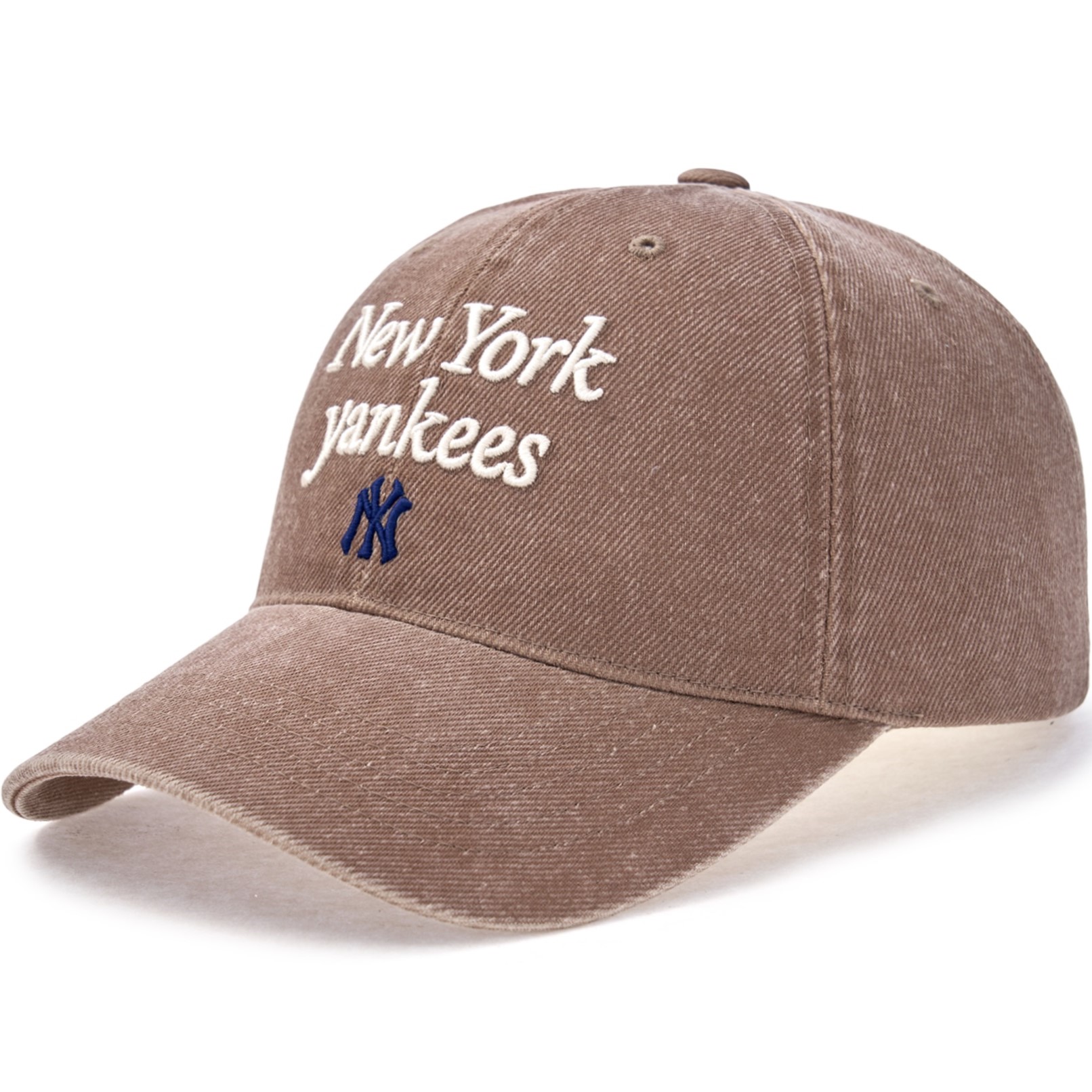 Nón lưỡi trai MLB New York Yankees Varsity Lettering Washed Unstructured Ball Cap Beige 3ACPVV04N-50BGD 4