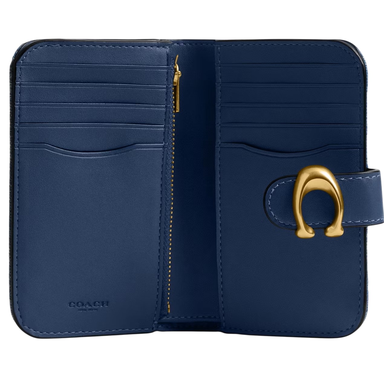 Ví nữ Coach Tabby Wallet Denim and Refined Calf Leather Deep Blue 1