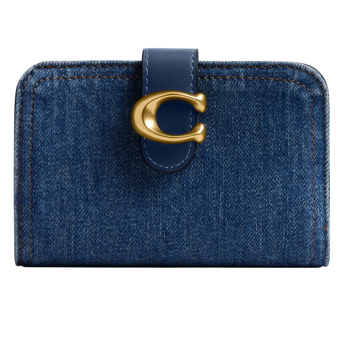 Ví nữ Coach Tabby Wallet Denim and Refined Calf Leather Deep Blue 3