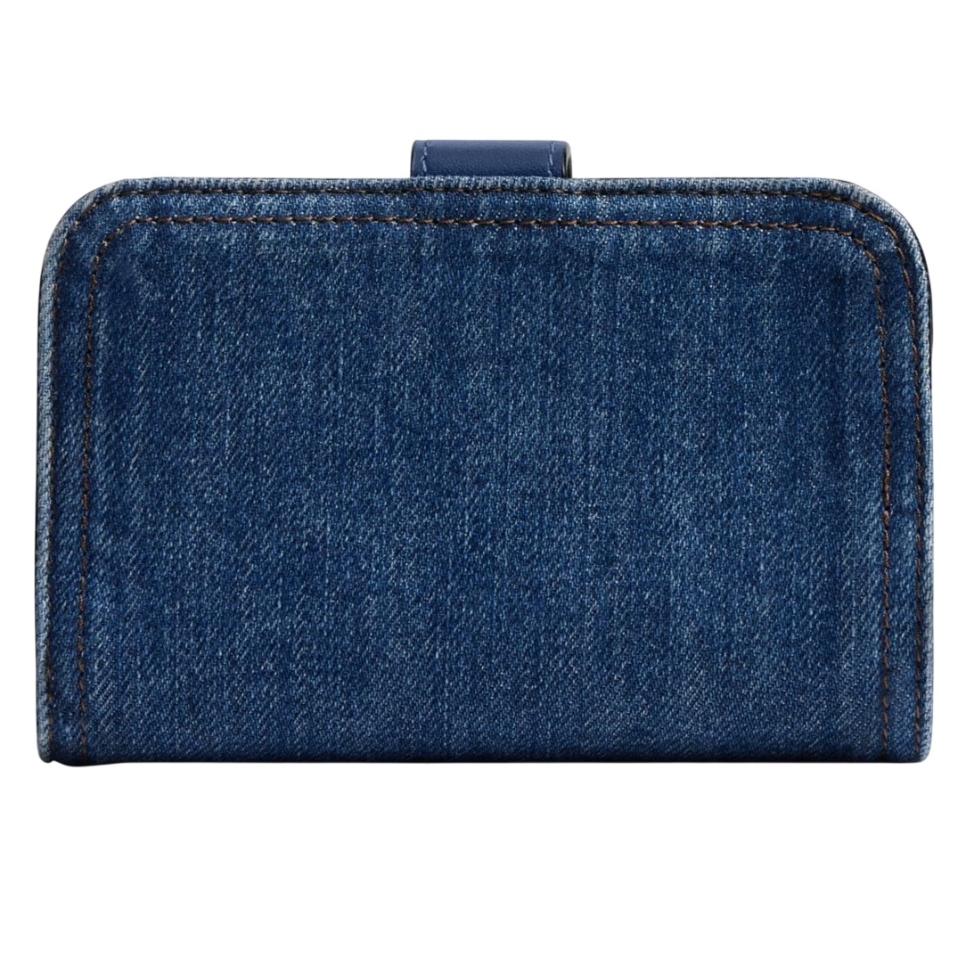 Ví nữ Coach Tabby Wallet Denim and Refined Calf Leather Deep Blue 4
