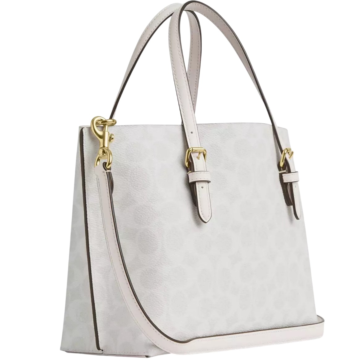 Túi đeo chéo Coach x Peanuts Molly Tote Bag 25 Snoopy Signature Canvas CBJ87 6