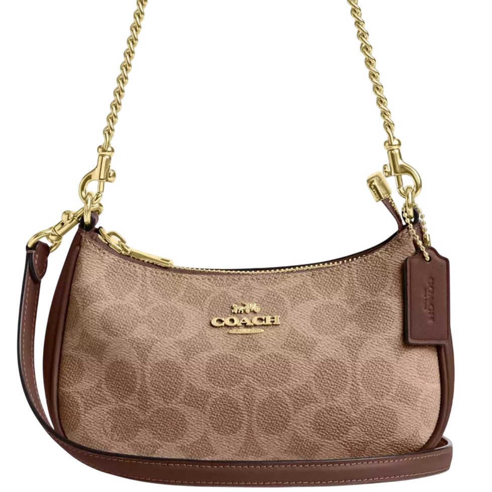 Túi đeo chéo Coach Teri Mini Crossbody Bag In Signature Canvas Brown CW323 6