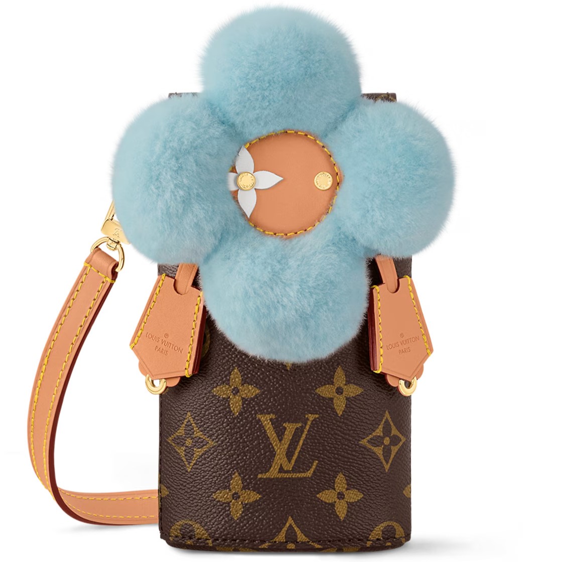 Túi đeo điện thoại Louis Vuitton LV Xmas Vivienne Phone Pouch Monogram Azure Frost M12269 2