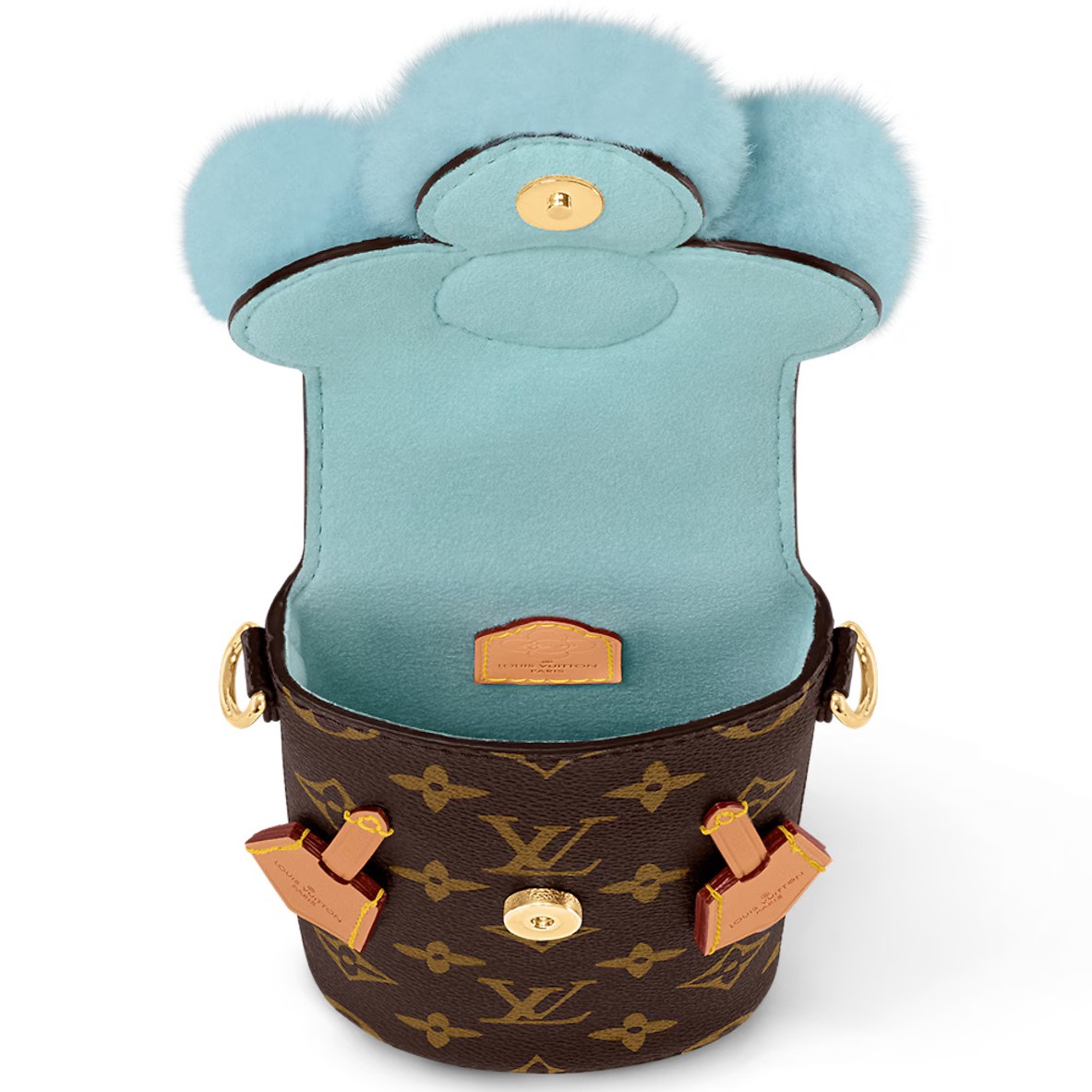 Túi đeo điện thoại Louis Vuitton LV Xmas Vivienne Phone Pouch Monogram Azure Frost M12269 4