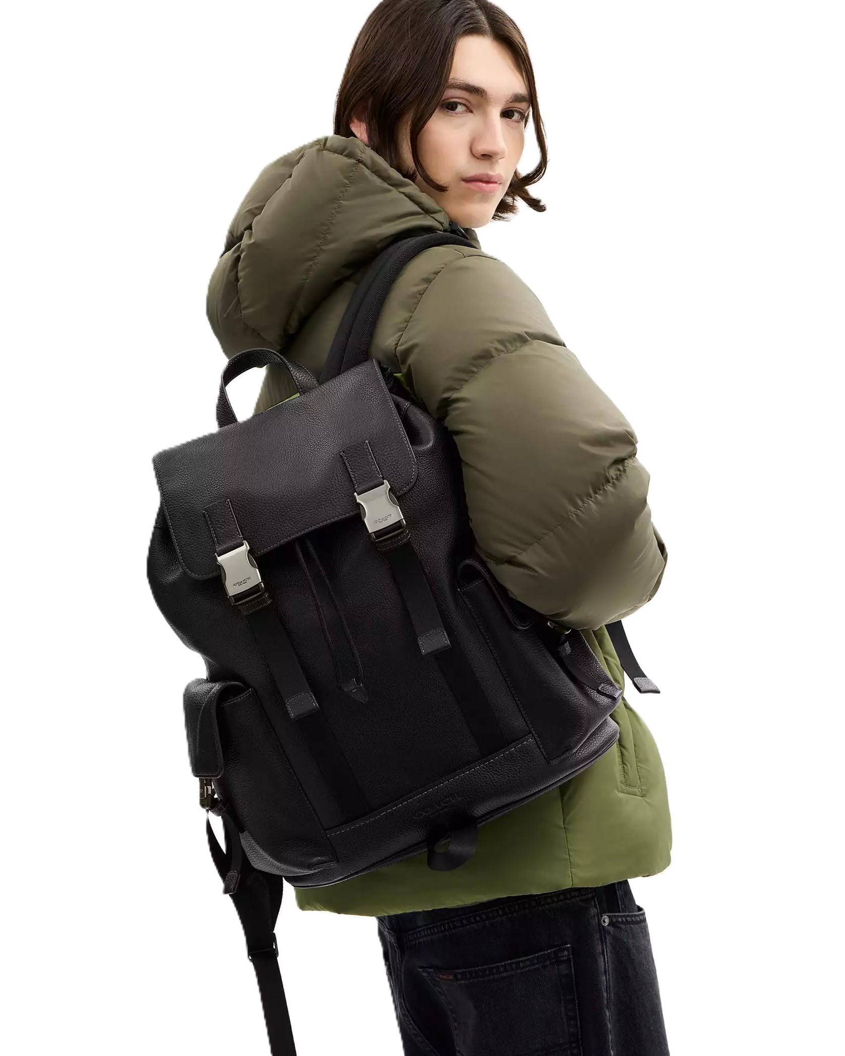 Ba lô Coach Clark Backpack Black CCF89 2