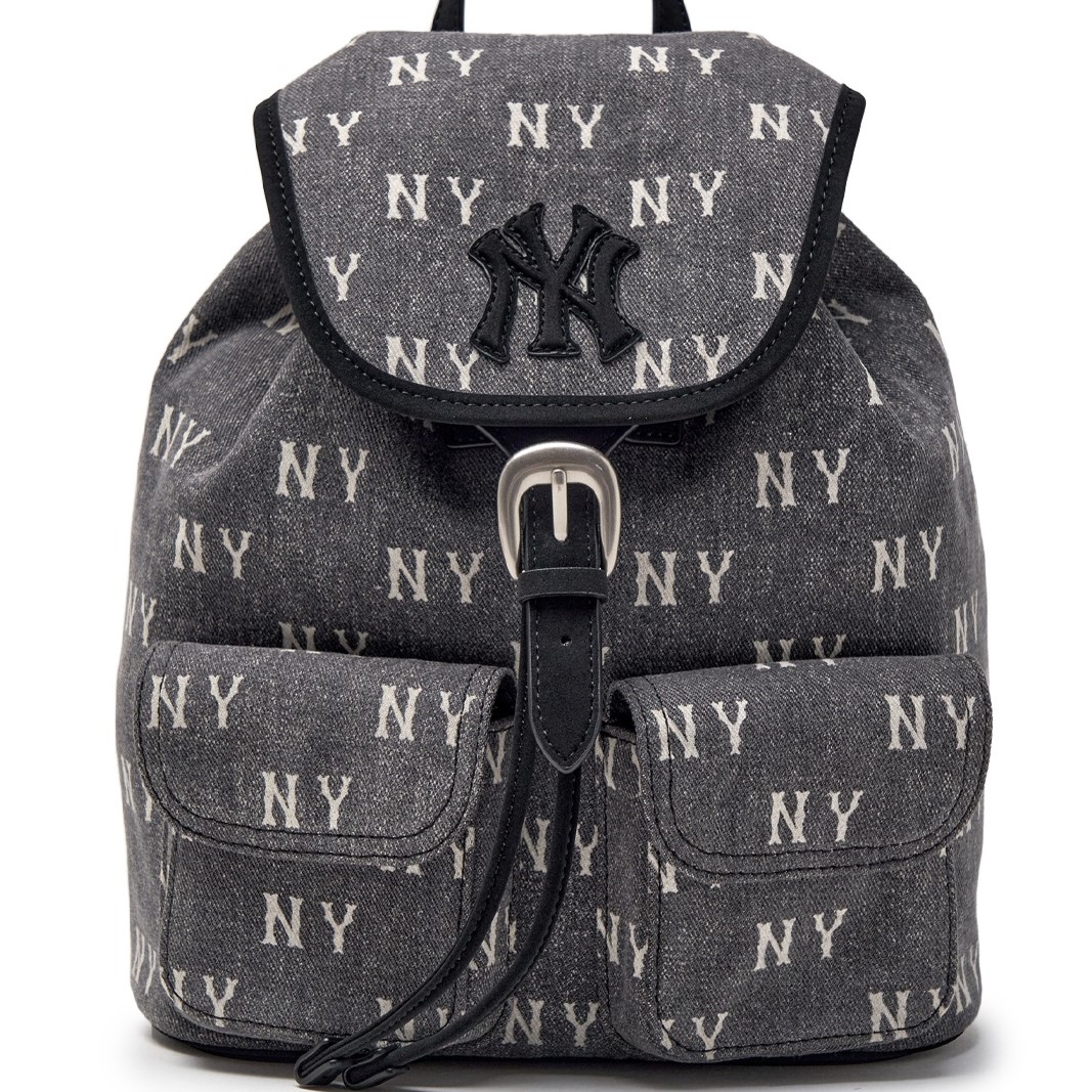Ba lô MLB Classic Monogram Vintage Denim Backpack New York Yankees Grey 3ABKM065N-50CG 2