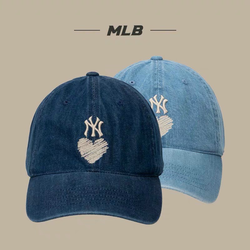 NÓN LƯỠI TRAI MLB NY BLUE DENIM HEART UNSTRUCTURED BALL CAP NEW YORK YANKEES 3ACPH024N-50BLL 1