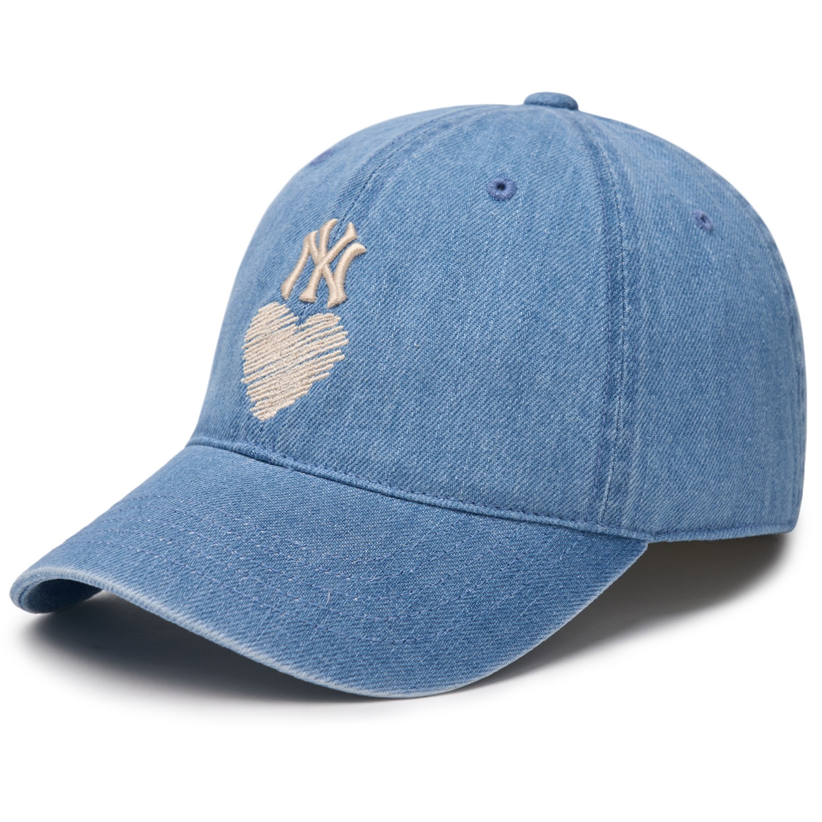 NÓN LƯỠI TRAI MLB NY BLUE DENIM HEART UNSTRUCTURED BALL CAP NEW YORK YANKEES 3ACPH024N-50BLL 6