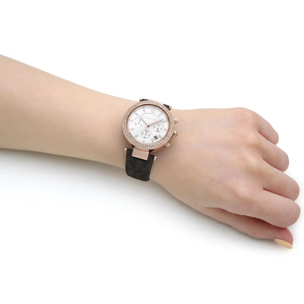 Đồng hồ nữ đeo tay Michael Kors Parker Chronograph Quartz Crystal White Dial Ladies Watch MK6917 15