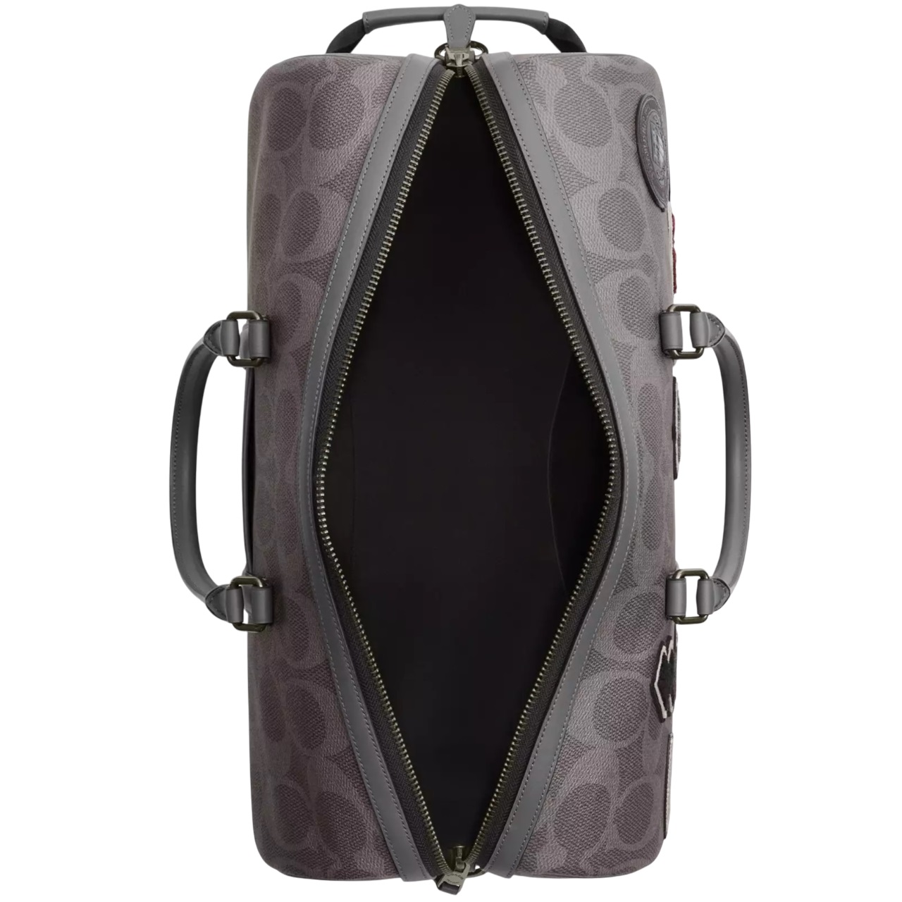 Túi du lịch Coach Venturer Bag In Maxi Signature Canvas With Patches Grey Multi CCG42 3