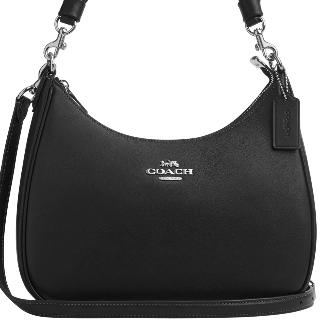 Túi đeo vai nữ quai xoắn Coach Teri Hobo Black CU126 6