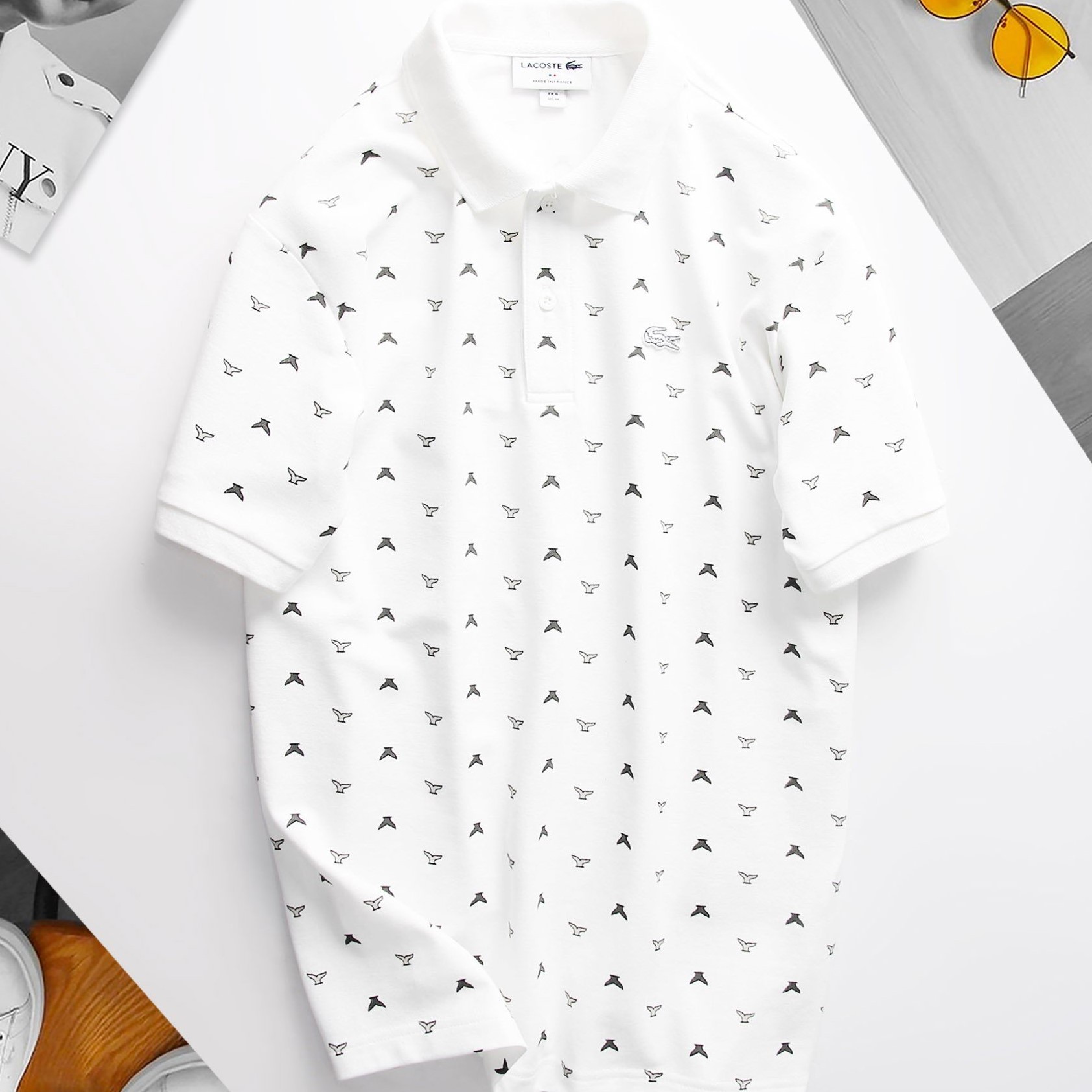 ÁO THUN TAY NGẮN NAM LACOSTE POLO LC WHALE TALE PAINTED 1