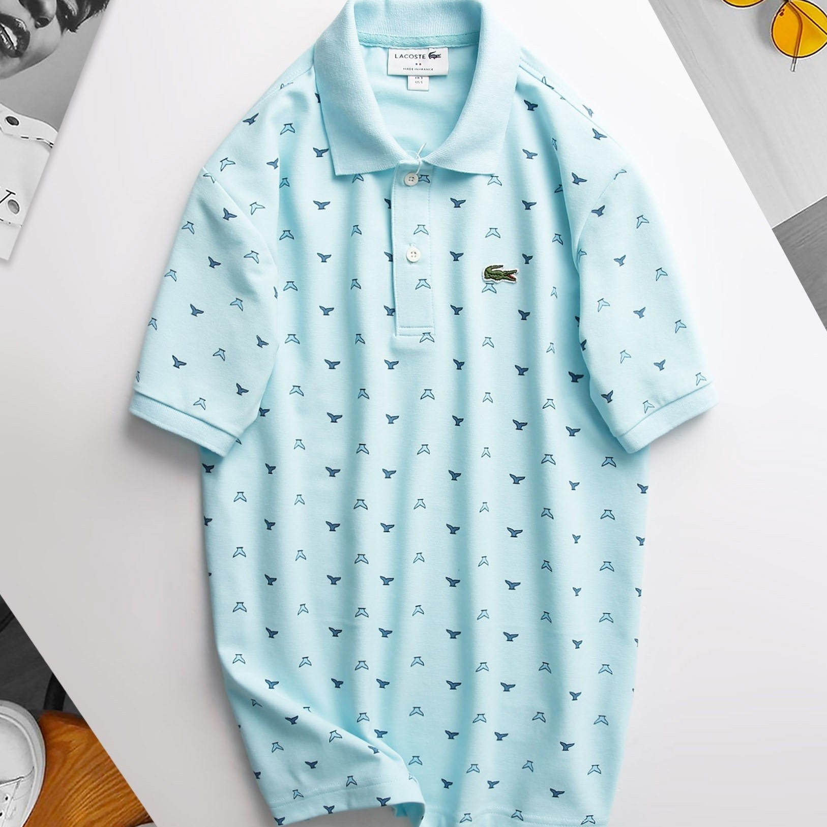 ÁO THUN TAY NGẮN NAM LACOSTE POLO LC WHALE TALE PAINTED 5