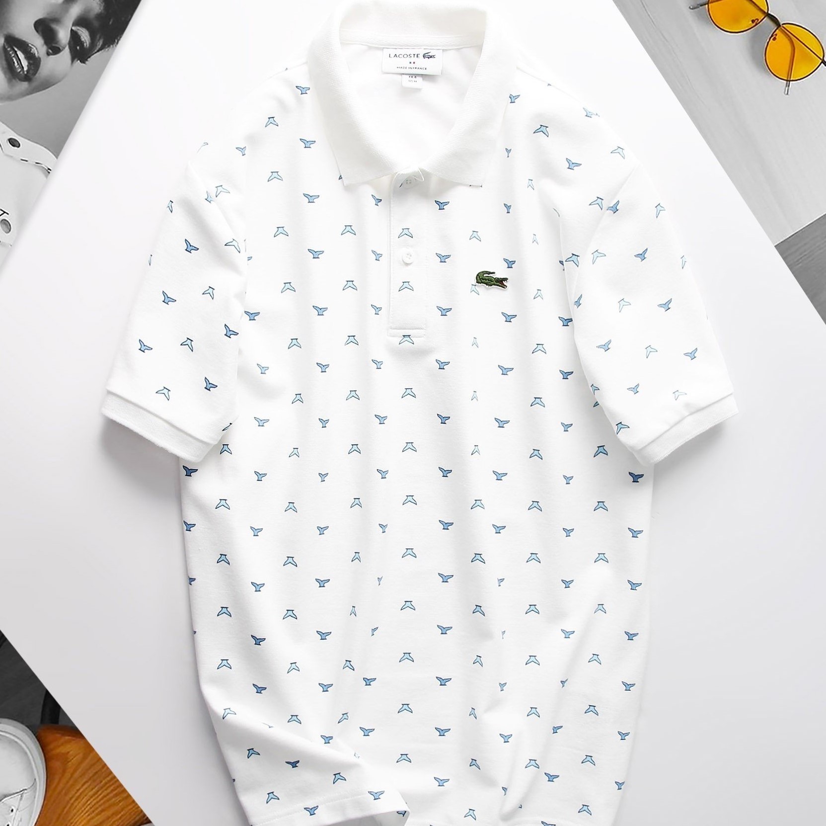 ÁO THUN TAY NGẮN NAM LACOSTE POLO LC WHALE TALE PAINTED 8
