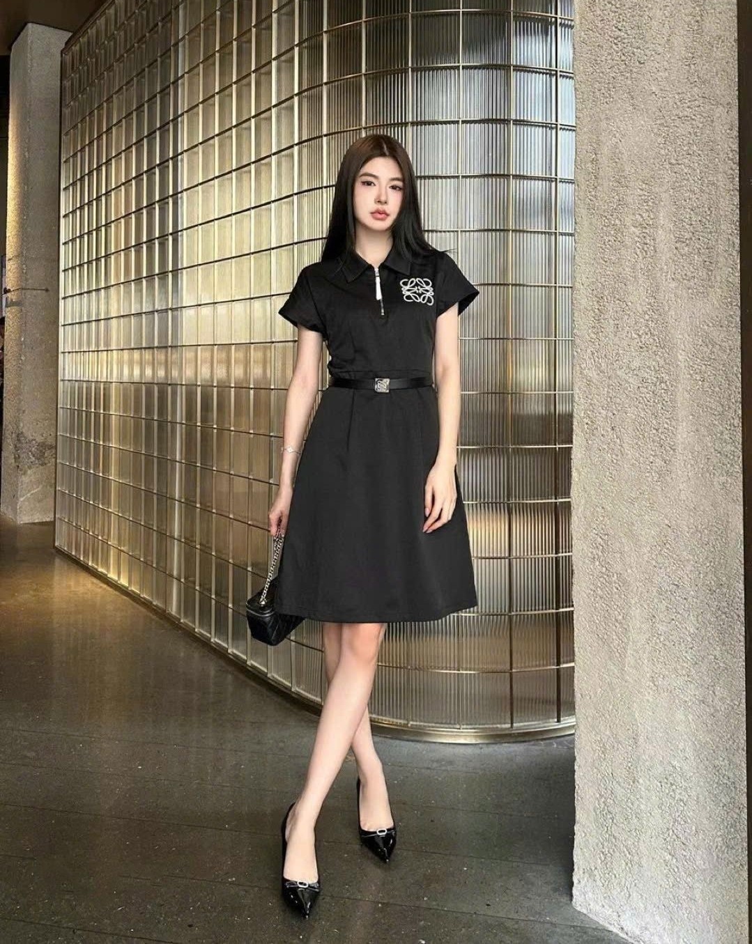 Áo đầm thời trang kèm thắt lưng Loewe 2