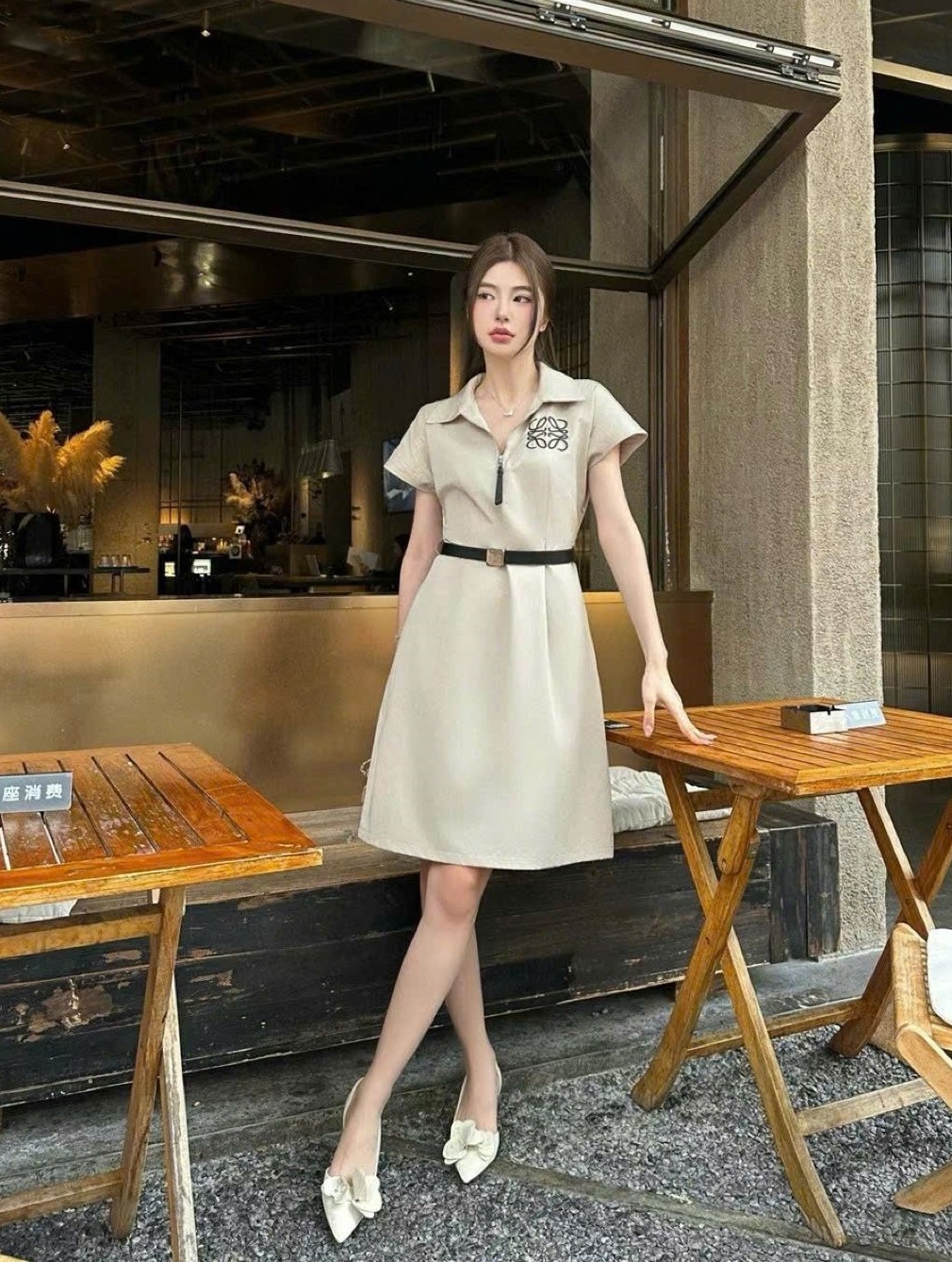 Áo đầm thời trang kèm thắt lưng Loewe 5
