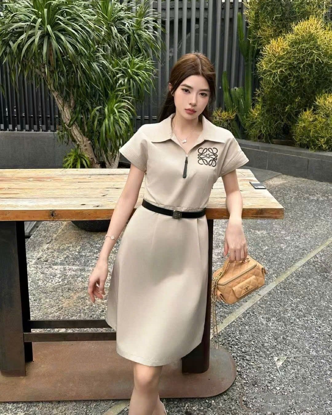 Áo đầm thời trang kèm thắt lưng Loewe 7